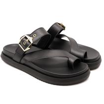 Papete Feminina Biker Preta com Fivela Solado Antiderrapante Conforto e Estilo Urbano Papete Feminina Biker Preta com Fivela Solado Antiderrapante Conforto e Estilo Urbano
