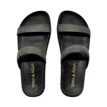 Papete Feminina Com Brilho Plataforma Tira Larga Terra e Agua Confortável Papete Feminina Com Brilho Plataforma Tira Larga Terra e Agua Confortável