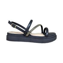 Papete feminina dakota y7634 flatform com strass original