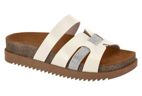 Papete Feminina Moleca Chinelo Slide Fivela Flatform