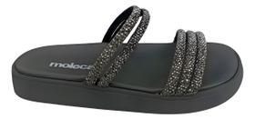 Papete Feminina Moleca Slide Brilhante Macia 5469.135 Papete Feminina Moleca Slide Brilhante Macia 5469.135