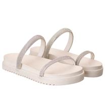 Papete Feminina Plataforma Brilho Moda Luxo Verão Strass Papete Feminina Plataforma Brilho Moda Luxo Verão Strass
