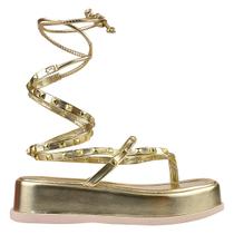 Papete Feminina Plataforma Tamanco de amarrar Moda