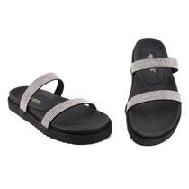 Papete Feminina Preta Sandália Delicada Chinelo Sola Plataforma Papete Feminina Preta Sandália Delicada Chinelo Sola Plataforma