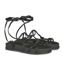 Papete Feminina Sandália Conforto Amarração Casual Verão Papete Feminina Sandália Conforto Amarração Casual Verão