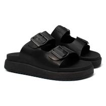 Papete Feminina Sandália Tiras Fivela Moderna Verão Papete Feminina Sandália Tiras Fivela Moderna Verão