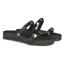 Papete Feminina Sandália Tiras Spike Conforto Moderna Verão Papete Feminina Sandália Tiras Spike Conforto Moderna Verão
