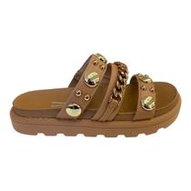 Papete Feminino Vizzano Pelica Corrente Spike Metalizada 6510.102 Caramelo