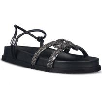 Papete Flatforn Papete Sandalia Feminina com Brilho A9.11 Papete Flatforn Papete Sandalia Feminina com Brilho A9.11