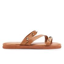 Papete Godiva Três Tiras Feminina Marrom