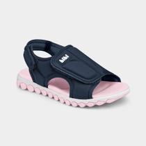 Papete Infantil Bibi Summer Roller Sport Azul Naval com Rosa - Calçados Bibi