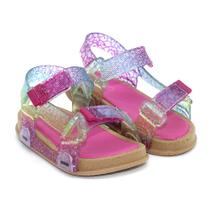 Papete Infantil Feminina Plugt BoraBora Rosa Estampada Leve, Confortável, Antiderrapante e Ideal para Passeio