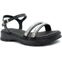 Papete Infantil Molekinha Strass Menina - Preto Papete Infantil Molekinha Strass Menina - Preto