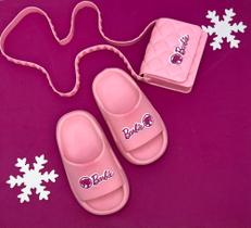 Papete infantil nuvem barbie + bolsinha chinelo para criança super confortavel - DACIHCALCADOS