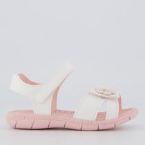 Papete Klin Tic Tac Casual Infantil Branca e Rosa Papete Klin Tic Tac Casual Infantil Branca e Rosa
