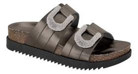 Papete Metalizada Moleca Strass Sandália Brilhos Moda Papete Metalizada Moleca Strass Sandália Brilhos Moda