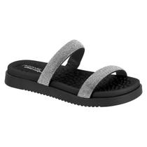 Papete Modare Flatform Tiras Grossas Feminina Preta