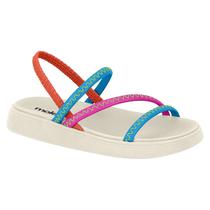 Papete Moleca Flat Calce Fácil Feminina - Azul e Rosa