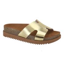 Papete Moleca Flatform Casual Feminina Dourada