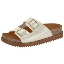 Papete Moleca Sandália Feminina Conforto Slide Original Tamanco Fivela Tratorada Plataforma Casual Leve Moda Anatômica Flatform Rasteira Calce Fácil