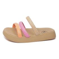 Papete Molekinha Flat Tripla Tira Summer Papete Molekinha Flat Tripla Tira Summer