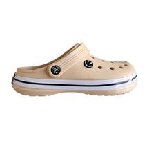 Papete pantufa sandália chinelo yvate adulto unisex bege com lista