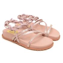Papete Rasteirinha Sandalia Rose Slide Adulto Menina Moda Blogueira Verao estilosa