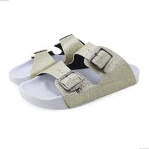 Papete Sandália Confortável Com Glitter E Ajuste