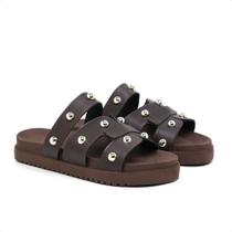 Papete Sandália Feminina Flatform Elegante Confortável Verão Solado Antiderrapante Macia