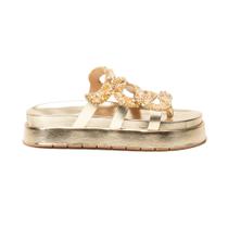 Papete Sandália Feminina Flatform Pedraria Natual Luxuosa Papete Sandália Feminina Flatform Pedraria Natual Luxuosa