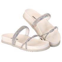 Papete Sandalia Feminino Chinelo Trança Off White Estilo Shoes