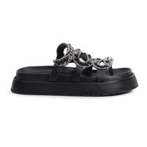 Papete Sandália Flatform Feminina Multicolor Moderna Papete Sandália Flatform Feminina Multicolor Moderna