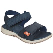 Papete Sandália Infantil Kidy Flex Confort Anatômica Leve e Fácil Calce Baby Equilíbrio Marinho com Laranja