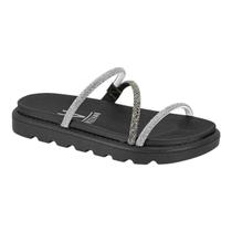 Papete Vizzano Casual Brilho Feminina Preto