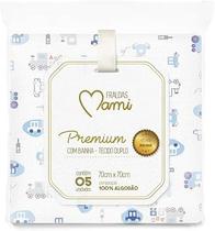 Papi Textil Fralda Premium Mami c/Bainha Estampada 70x70cm Contém 05 Un
