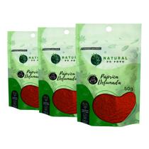 Páprica Picante Ingredientes Selecionados Premium Kit 3 Pouch 50g - Natural do Povo