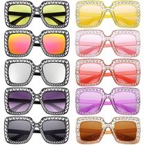 Paquete de 10 Gafas de Sol Geopty Crystal Oversized Cuadradas