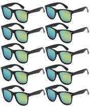 Paquete de 10 Lentes de Sol Negros FSMiling para Adultos Mujeres Fiesta Estilo 80s