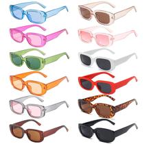 Paquete de 12 Gafas de Sol Rectangulares YQVIE para Mujeres y Hombres con Protección UV400