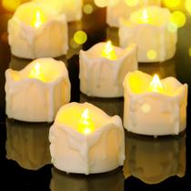 Paquete de 12 Velas LED de Té con Temporizador a Pilas Yakpo Paquete de 12 Velas LED de Té con Temporizador a Pilas Yakpo