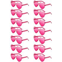 Paquete de 14 Gafas de Sol Geopty Corazón Rosa Fucsia para Mujer