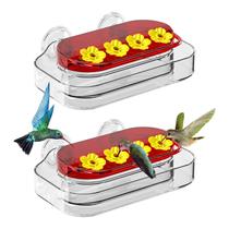 Paquete de 2 bebederos para colibríes para ventana Redboat de 300 ml de plástico Paquete de 2 bebederos para colibríes para ventana Redboat de 300 ml de plástico