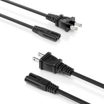 Paquete de 2 cables de alimentación AC Superer de 1.2 m con clavija de 2 pines y certificación ETL