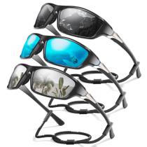 Paquete de 3 Gafas Deportivas de Sol Foliful Polarizadas con Protección UV400 Paquete de 3 Gafas Deportivas de Sol Foliful Polarizadas con Protección UV400