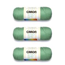 Paquete de 3 Hilos Caron Simply Soft Sage 170g Acrílico Mediano