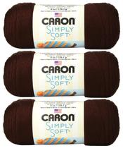 Paquete de 3 ovillos de hilo Caron Simply Soft sólido 510 g 864 yd