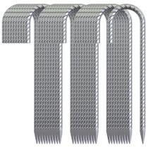 Paquete de 30 Estacas para Tierra EUOKOK con Gancho en J, 30 cm, Acero Galvanizado Paquete de 30 Estacas para Tierra EUOKOK con Gancho en J, 30 cm, Acero Galvanizado