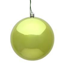 Paquete de 4 bolas decorativas lime brillantes Vickerman de 6 cm de diámetro
