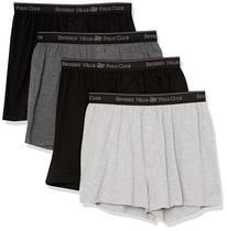 Paquete de 4 bóxers de punto para hombre Beverly Hills Polo Club de algodón