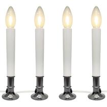 Paquete de 4 Velas Eléctricas de Navidad para Ventana Doratale 120V con Sensor